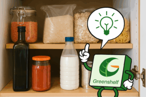 Contenu d'un placard pour illustrer Greenshel qui propose des recettes basé sur le contenu du placard de l'utilisateur - Application Greenshelf